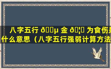 八字五行 🌵 金 🦊 为食伤是什么意思（八字五行强弱计算方法）